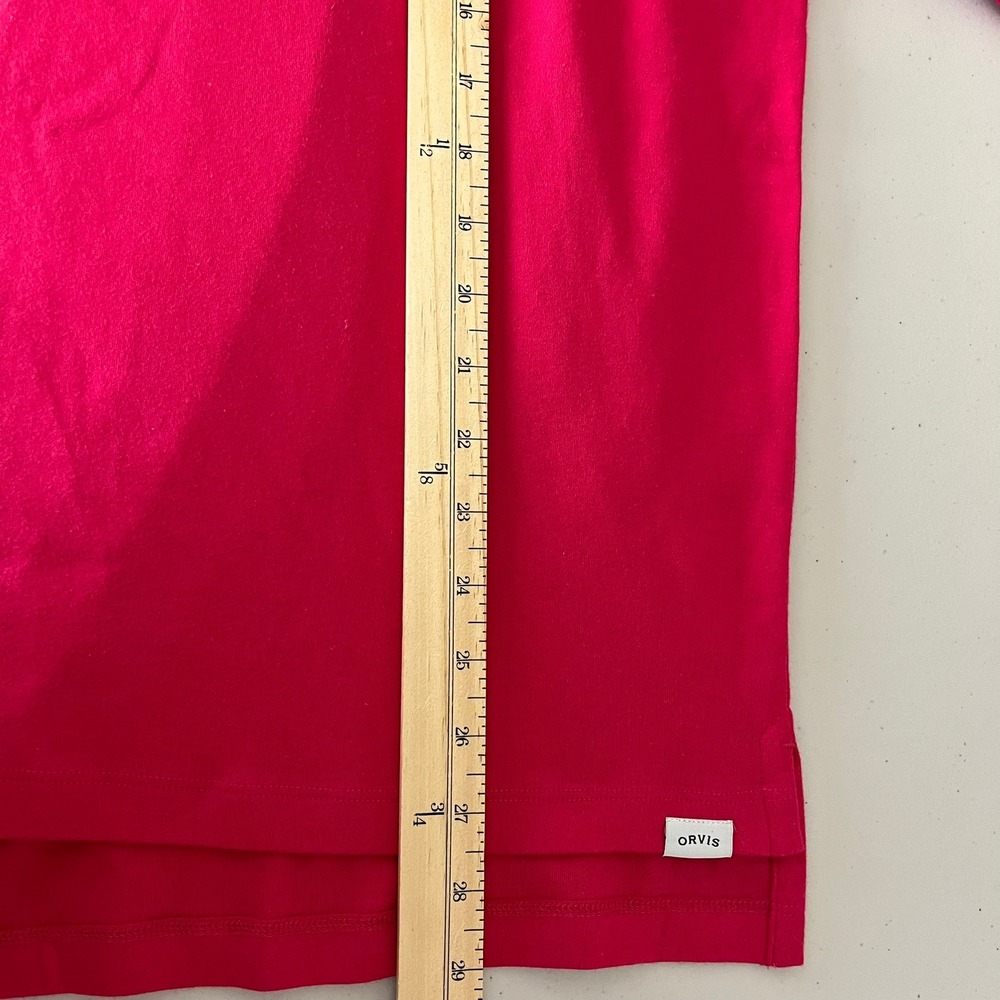 Orvis Classic Collection Women XL Red 3/4 Sleeve Notch Neck Knit Top 1753862 NEW - Picture 7 of 13